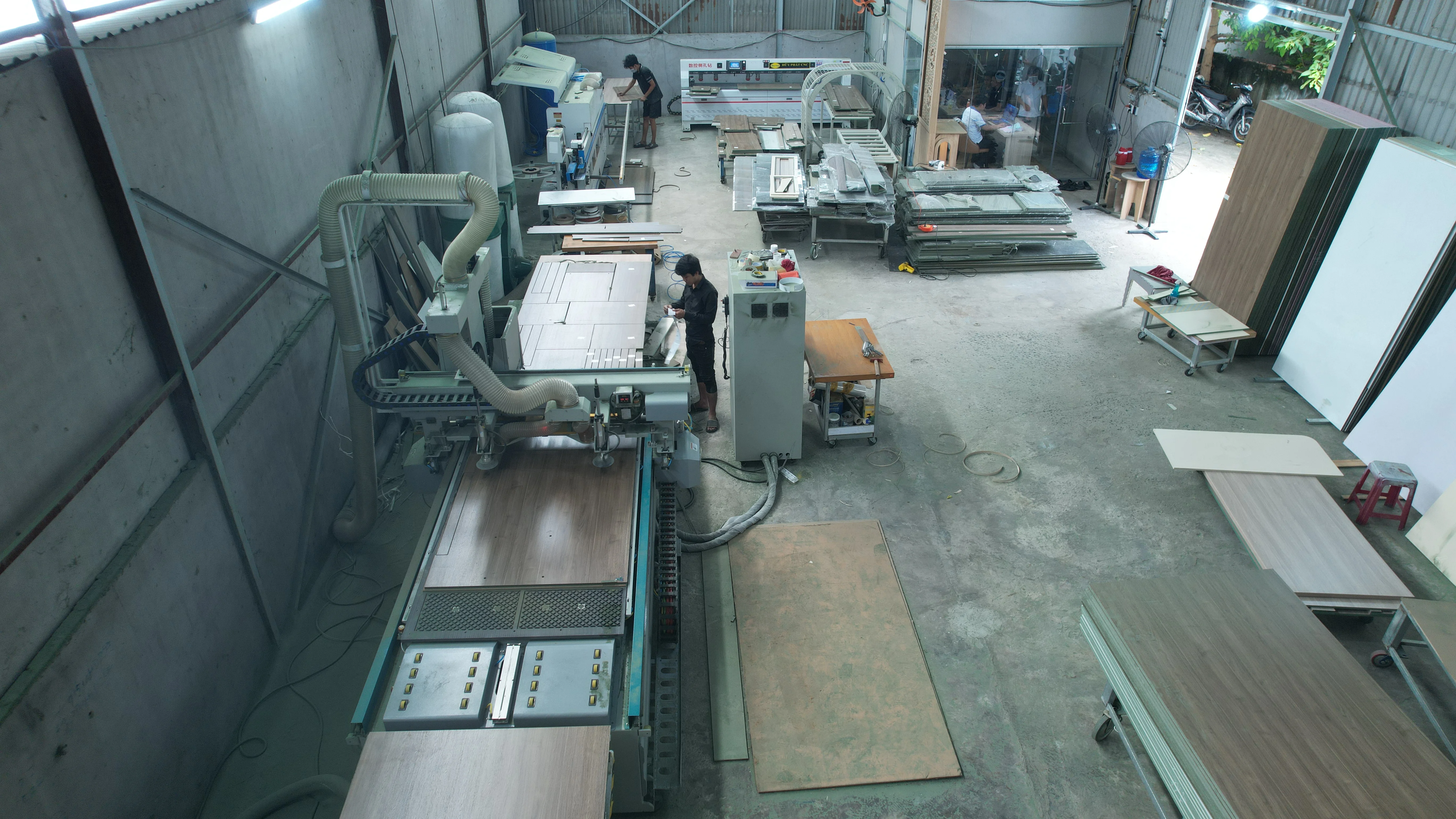 Máy cắt CNC Nesting 4 đầu tại xưởng CNC KTD Quận 12
